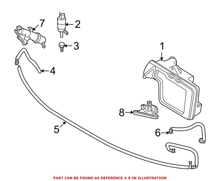 BMW Headlight Washer Nozzle - Driver Side 61677038415